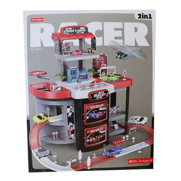 Продукт Мега гараж Racer в куфар 2 в 1  - 0 - BG Hlapeta
